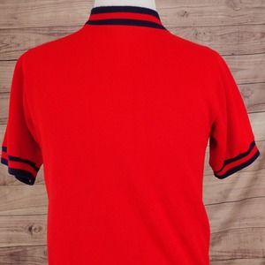 VINTAGE RED 2-TONE TWO TONE BLANK SHORT SLEEVE SWEATSHIRT SZ L 60s 70s
